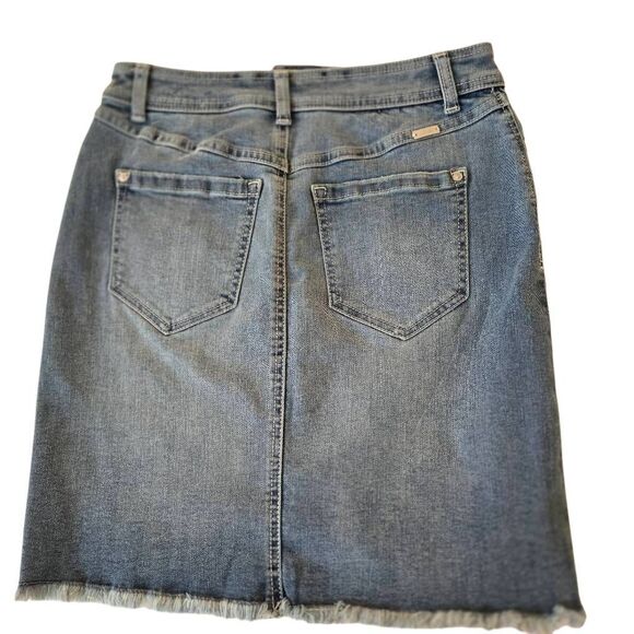 Inc International Concepts Womens Fray Trim Tulip Hem Denim Skirt Blue Size 2 - Picture 3 of 11